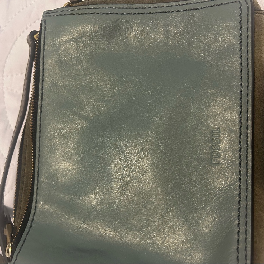 Fossil Green Leather Women's Bag